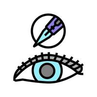 eyeliner tattoo kleur pictogram vectorillustratie vector