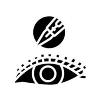 eyeliner tattoo glyph pictogram vectorillustratie vector