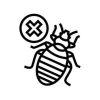 bed bug behandeling lijn pictogram vectorillustratie vector