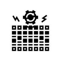 zekeringkast vervanging glyph pictogram vectorillustratie vector