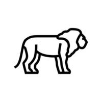 leeuw dier in dierentuin lijn pictogram vectorillustratie vector