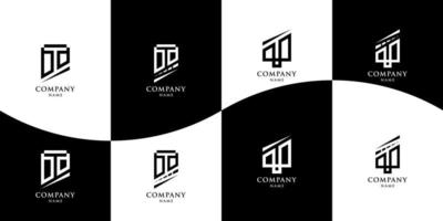 letter t logo set vector