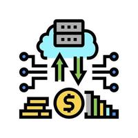 regtech elektronische apparatuur kleur pictogram vectorillustratie vector