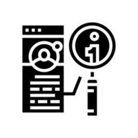 kyc account financiële informatie glyph pictogram vectorillustratie vector