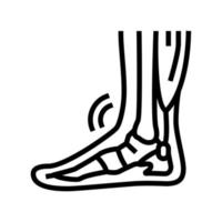 tendinitis probleem lijn pictogram vectorillustratie vector