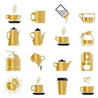 set van coffeeshoppictogrammen vector