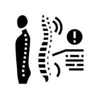 spondyloarthropathieën gezondheidsprobleem glyph pictogram vectorillustratie vector