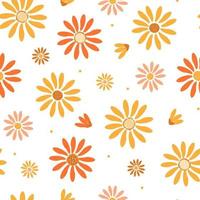 naadloos patroon met zonnebloemen. bloemen zomer print. vectorafbeeldingen. vector