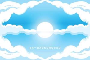 wolkenachtergrondontwerp, hemellandschapsillustratie, decoratievector, banners en posters vector