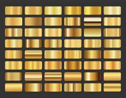 mega-collectie van metallic gouden gradiënten vector