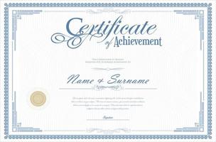 certificaat of diploma retro vintage design vector