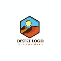 woestijn logo vectorillustratie, iconisch woestijnsymbool vector