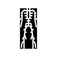 lymfestelsel glyph pictogram vectorillustratie vector