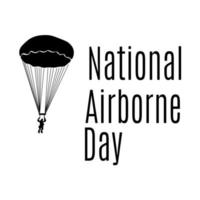 nationale luchtdag, skydiver-silhouet voor ontwerp vector