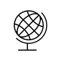wereldbol pictogram vector. geïsoleerde contour symbool illustratie vector