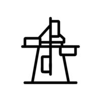 windmolen pictogram vector. geïsoleerde contour symbool illustratie vector