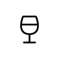 een glas wijn icoon vector. geïsoleerde contour symbool illustratie vector