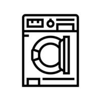 wasmachine machine lijn pictogram vectorillustratie vector