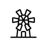 windmolen pictogram vector. geïsoleerde contour symbool illustratie vector