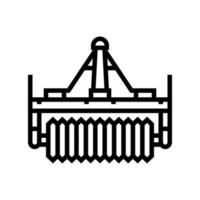 cultipacker landbouwmachines lijn pictogram vectorillustratie vector