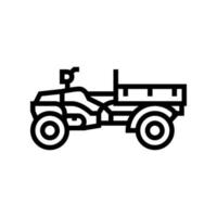 atv boerderij transport lijn pictogram vectorillustratie vector