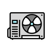 airconditioner kleur pictogram vectorillustratie vector