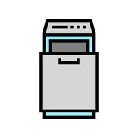 Prullenbak compactor kleur pictogram vectorillustratie vector