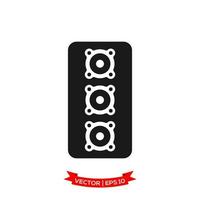 audio luidspreker pictogram vector logo sjabloon