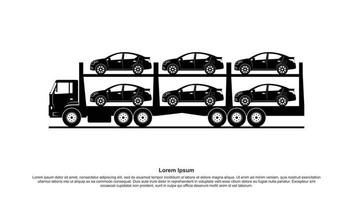 vrachtwagen levert de auto's vector