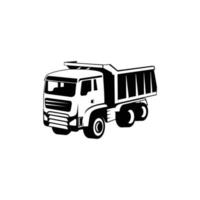 vrachtwagen silhouet abstracte logo sjabloon vectorillustratie vector