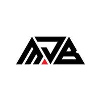 mjb driehoek brief logo ontwerp met driehoekige vorm. mjb driehoek logo ontwerp monogram. mjb driehoek vector logo sjabloon met rode kleur. mjb driehoekig logo eenvoudig, elegant en luxueus logo. mjb
