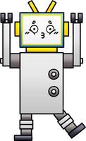 gradiënt gearceerde cartoon robot vector