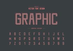 pixel lettertype en alfabet vector, lettertype en letter nummer ontwerp, grafische tekst op achtergrond vector