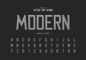 markeert lettertype en alfabetvector, modern lettertype en letternummerontwerp, grafische tekst op achtergrond vector