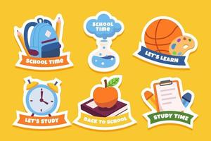 terug naar school sticker vector