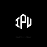 ipu letter logo-ontwerp met veelhoekvorm. ipu veelhoek en kubusvorm logo-ontwerp. ipu zeshoek vector logo sjabloon witte en zwarte kleuren. ipu-monogram, bedrijfs- en onroerendgoedlogo.