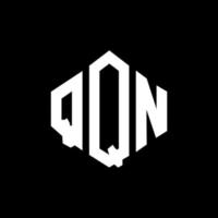 qqn letter logo-ontwerp met veelhoekvorm. qqn logo-ontwerp met veelhoek en kubusvorm. qqn zeshoek vector logo sjabloon witte en zwarte kleuren. qqn monogram, bedrijfs- en vastgoedlogo.