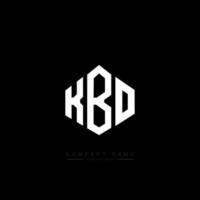 kbo letter logo-ontwerp met veelhoekvorm. kbo veelhoek en kubusvorm logo-ontwerp. kbo zeshoek vector logo sjabloon witte en zwarte kleuren. kbo-monogram, bedrijfs- en onroerendgoedlogo.