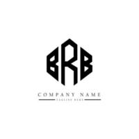 brb letter logo-ontwerp met veelhoekvorm. brb veelhoek en kubusvorm logo-ontwerp. brb zeshoek vector logo sjabloon witte en zwarte kleuren. brb-monogram, bedrijfs- en onroerendgoedlogo.