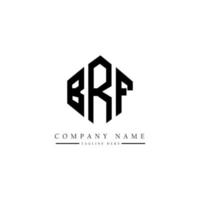 brf letter logo-ontwerp met veelhoekvorm. brf veelhoek en kubusvorm logo-ontwerp. brf zeshoek vector logo sjabloon witte en zwarte kleuren. brf-monogram, bedrijfs- en onroerendgoedlogo.