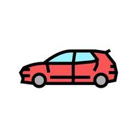 hatchback auto kleur pictogram vectorillustratie vector