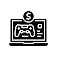 game winkel afdeling glyph pictogram vectorillustratie vector