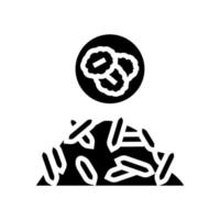 havermout glyph pictogram vectorillustratie vector