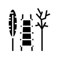 trappen en hulpmiddel voor zorg kamerplant glyph pictogram vectorillustratie vector