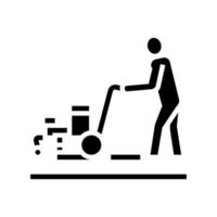 markering weg glyph pictogram vectorillustratie vector