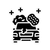 auto wassen glyph pictogram vectorillustratie vector