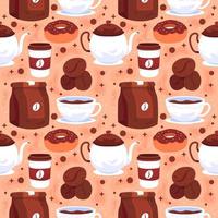 koffie en dranken naadloos patroon vector