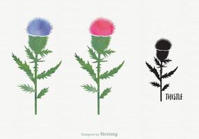 Gratis Waterverf Thistle Vector