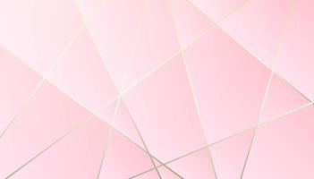 abstracte veelhoekige luxe gouden lijn met roze achtergrond. vector