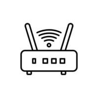 draadloos pictogram, toegangspunt. pictogram met betrekking tot elektronische, technologie. lijn pictogramstijl. eenvoudig ontwerp bewerkbaar vector